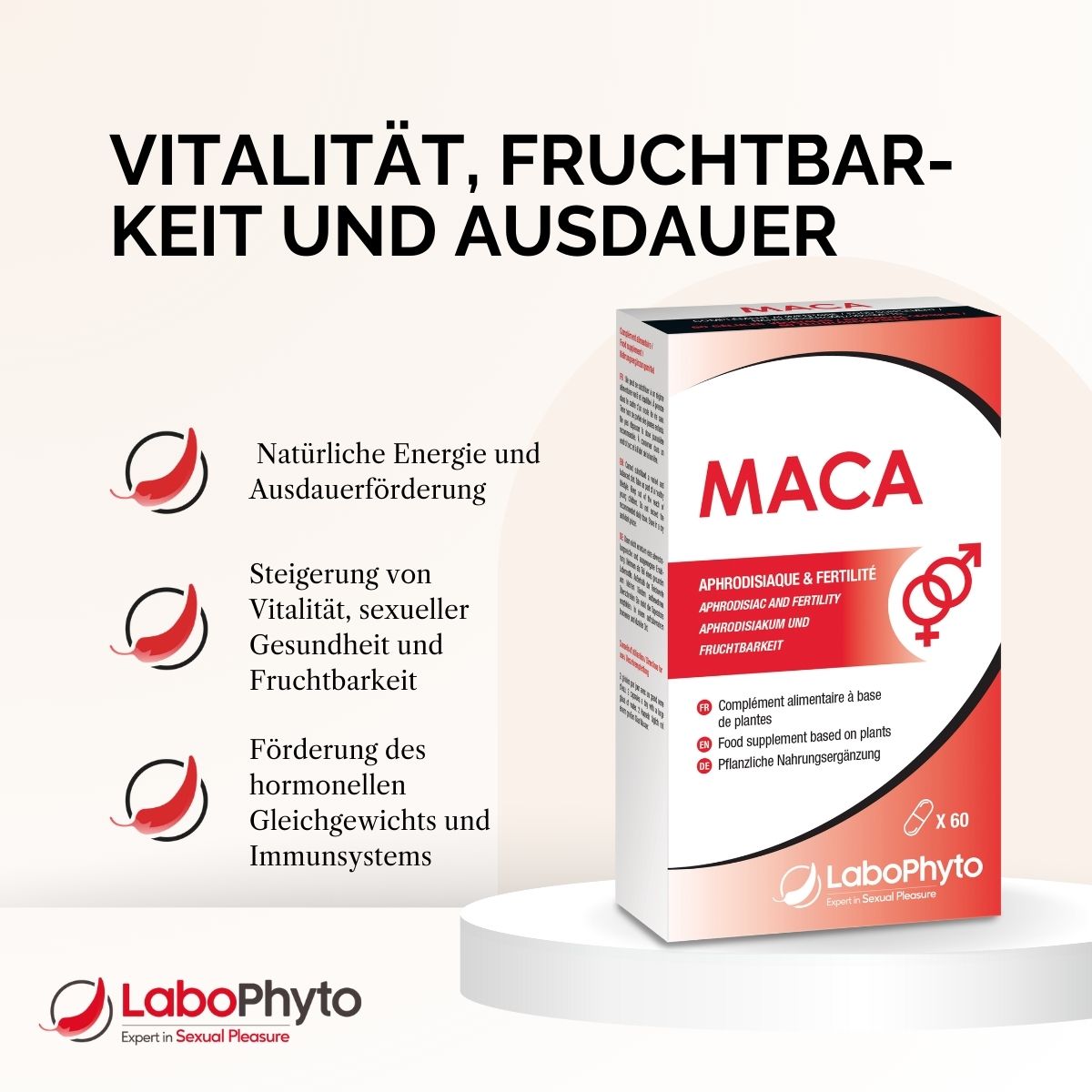 Maca Men and Women (60 Kapseln) - mehr sexuelle Vitalität, Fruchtbarkeit und Ausdauer