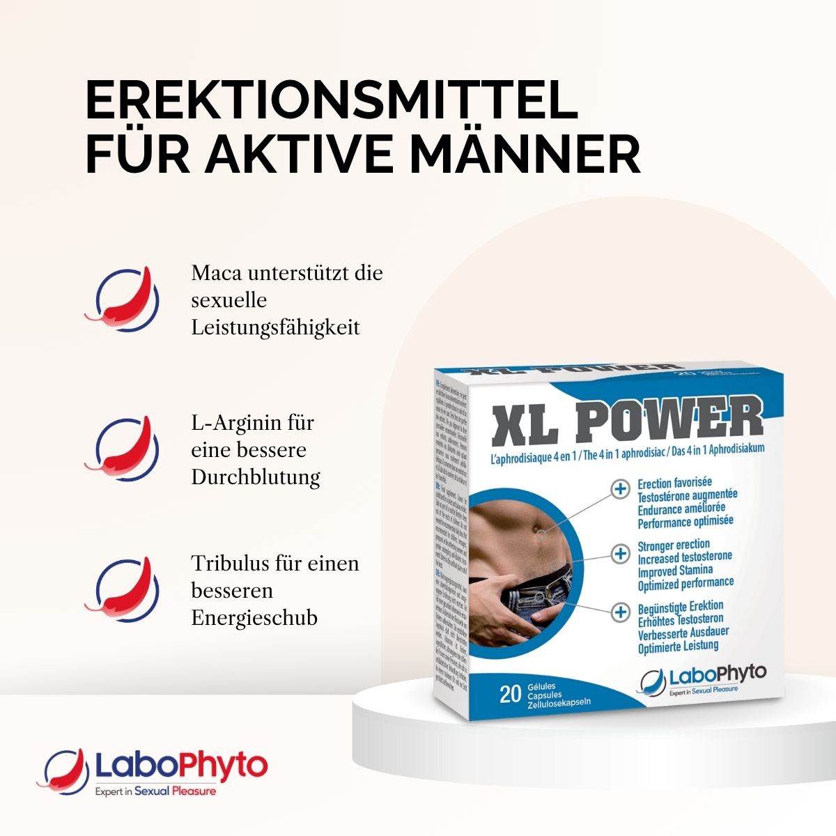 XL Power (20 Kapseln) – 4-in-1 Aphrodisiakum