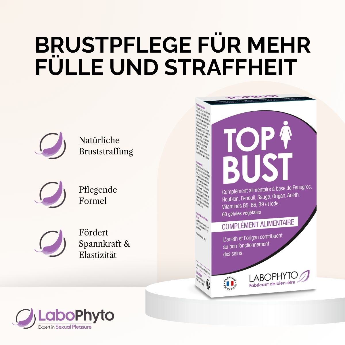 TopBust (60 Kapseln) - Brustpflege für mehr Fülle und Straffheit