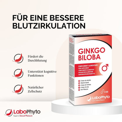Ginkgo Biloba (60 Kapseln) - bessere Blutzirkulation