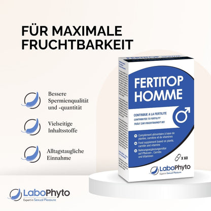 FertiTop Homme (60 Kapseln) - maximale Fruchtbarkeitsunterstützung für Männer