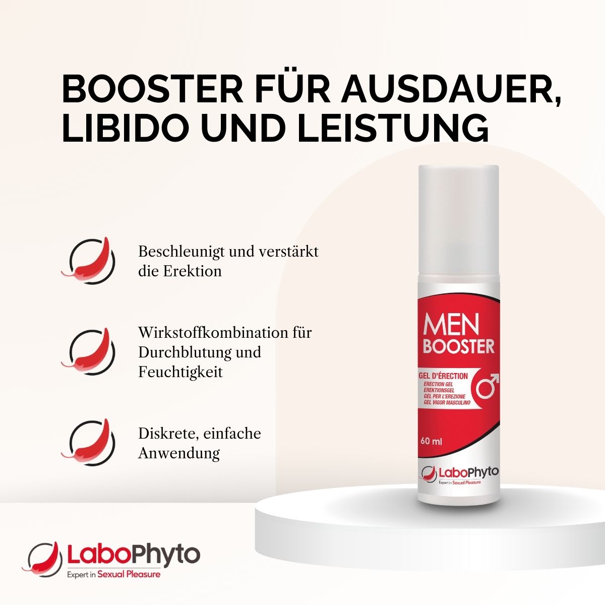 Menbooster Erektionsgel (60 ml) - für starke Erektionen