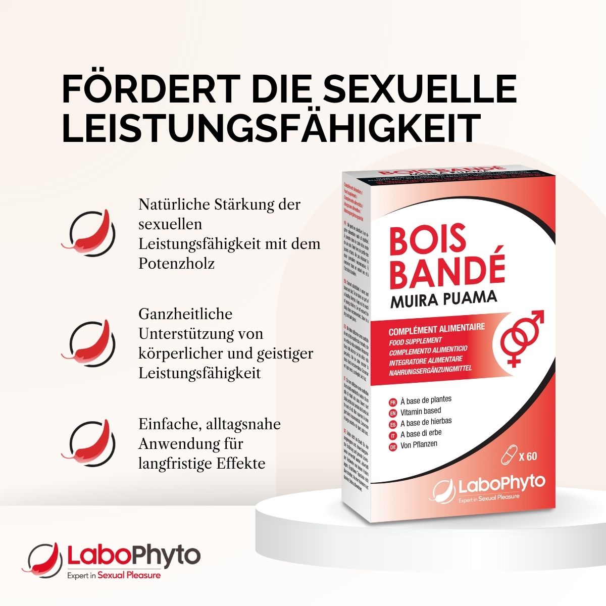 Potenzholz Men and Women (60 Kapseln) - fördert die sexuelle Leistungsfähigkeit