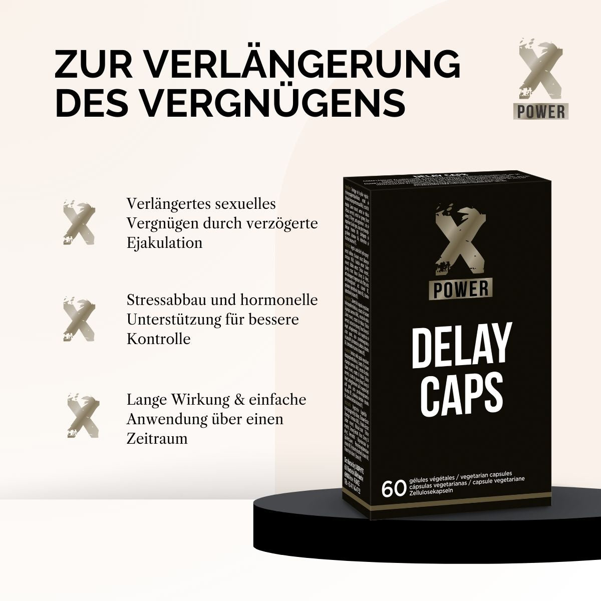 Delay Caps (60 kapseln) - zur Verlängerung des Vergnügens