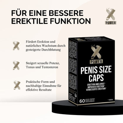 Penis Size Caps (60 Kapseln) - zur Verbesserung der männlichen erektilen Funktion